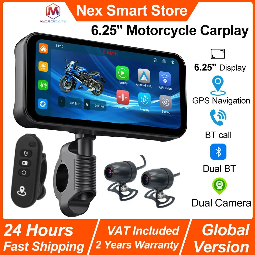 Écran Carplay moto tactile de 6,25 pouces