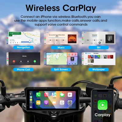 Écran GPS moto sans fil étanche – image 2