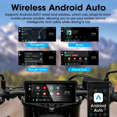 Écran GPS moto sans fil étanche – image 3