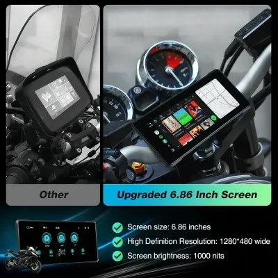 Écran moto 6,86 pouces Carplay Android Auto – image 3