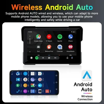 Écran moto 7 cm sans fil CarPlay Android Auto – image 3