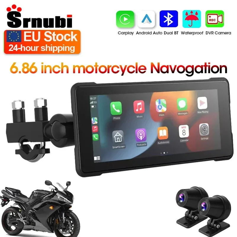 Écran moto sans fil CarPlay et Android Auto