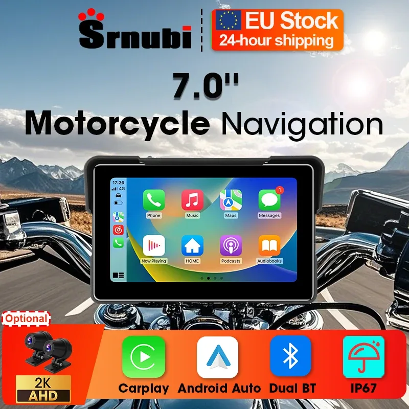 Écran moto tactile 7 pouces CarPlay sans fil
