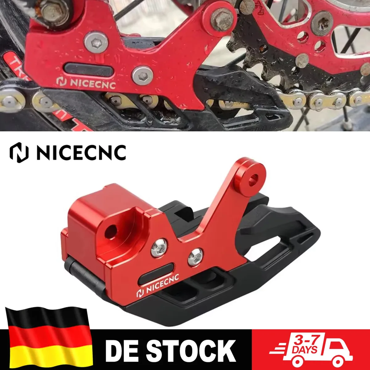 Guide-chaîne moto en aluminium anodisé