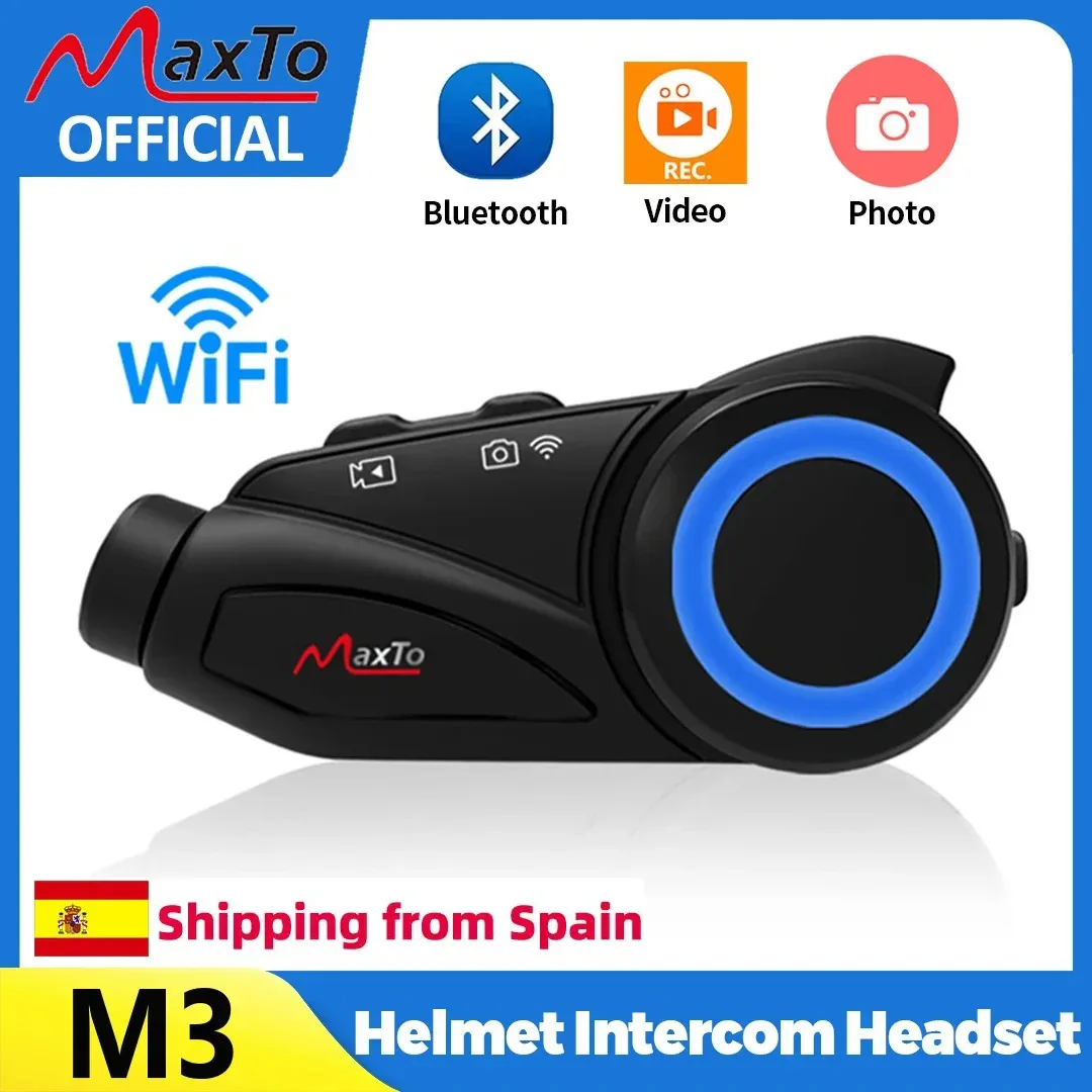 Interphone moto Bluetooth avec caméra
