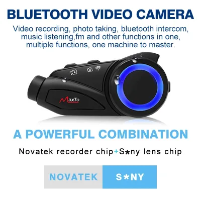 Interphone moto Bluetooth avec caméra – image 3