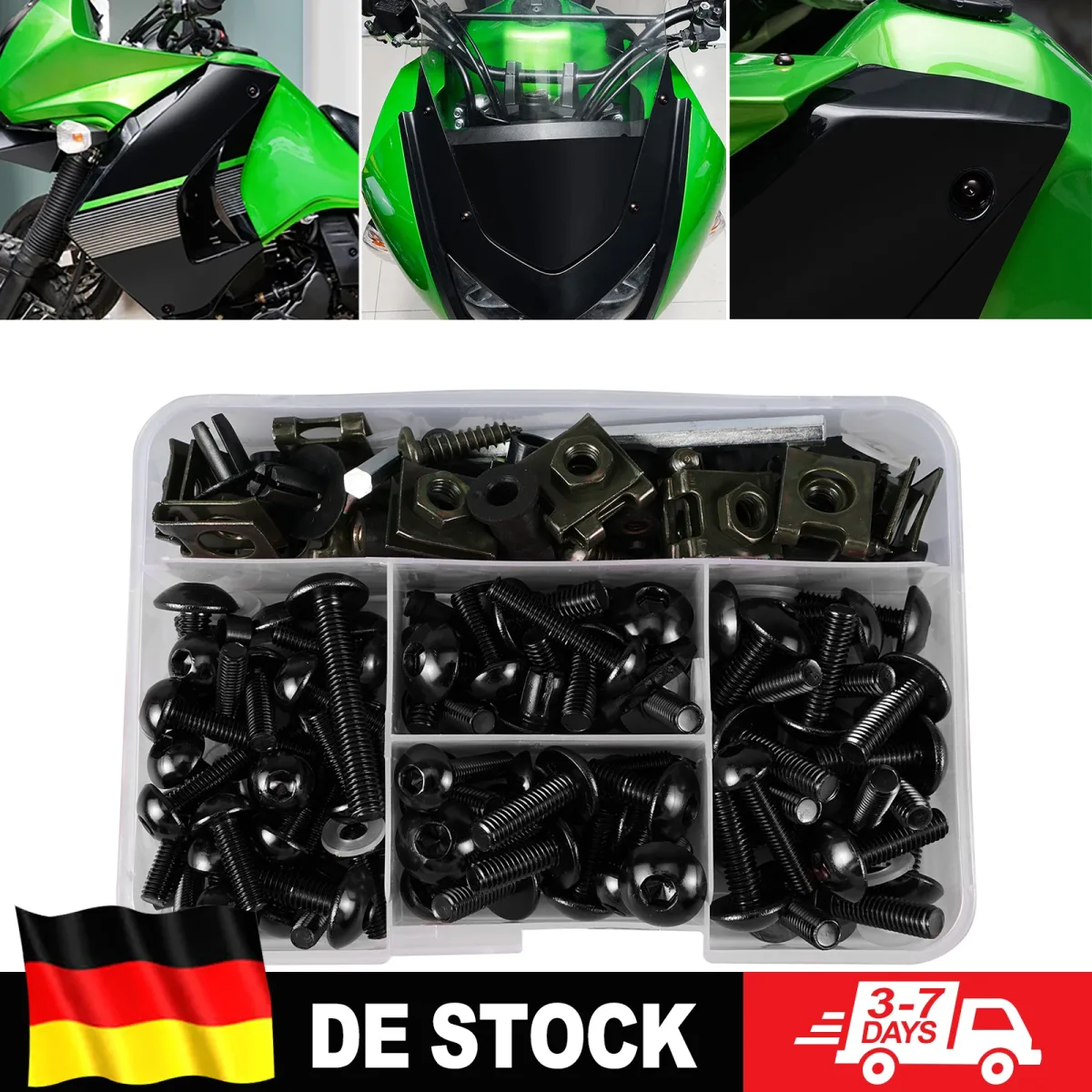 Kit de boulons de carénage en aluminium pour moto