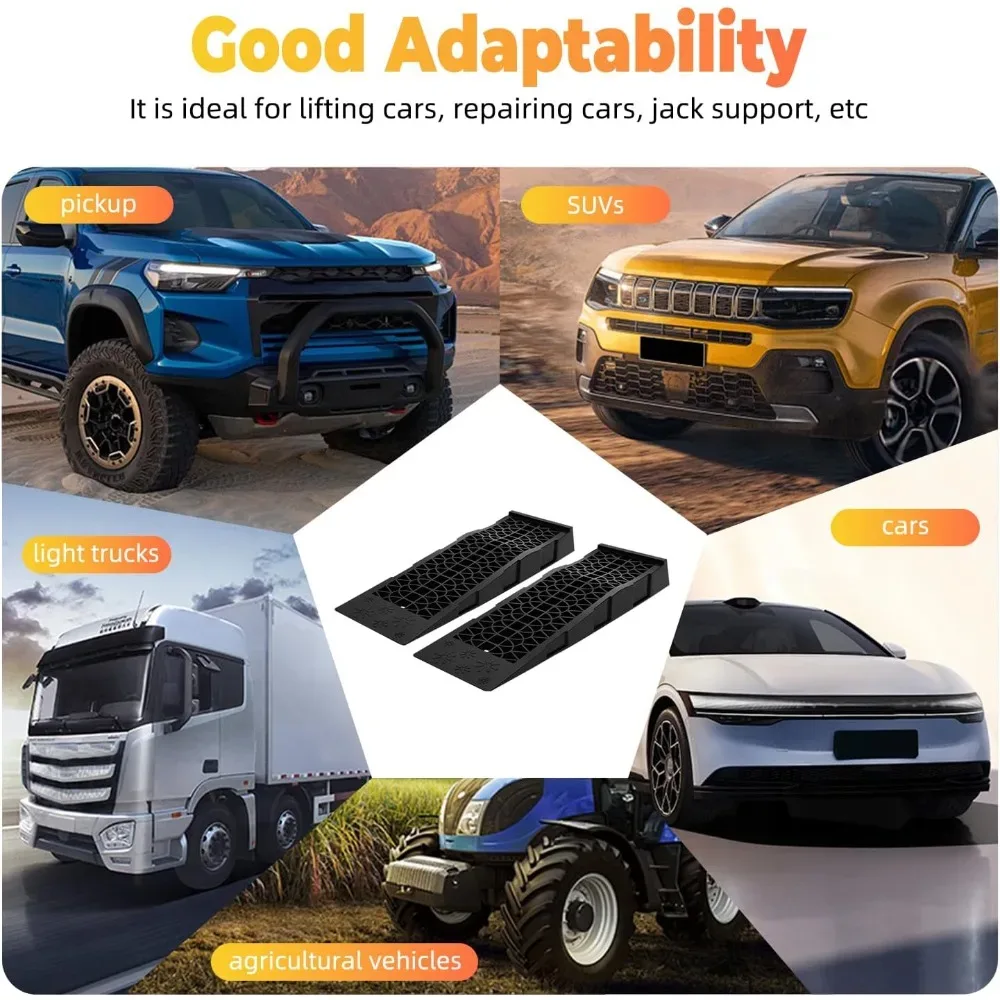 Paire de rampes de voiture noires